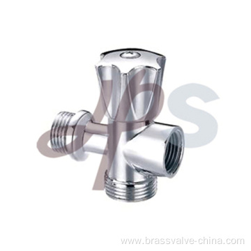 Brass angle type valve with plated chrome